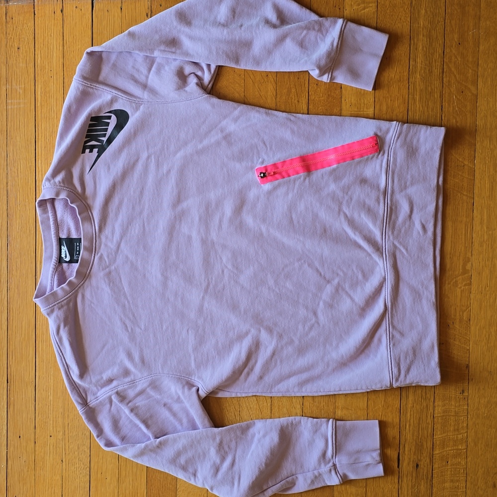 Nike, French Terry Crewneck Sweatshirt, Iced Lilac, EUC, Women's S